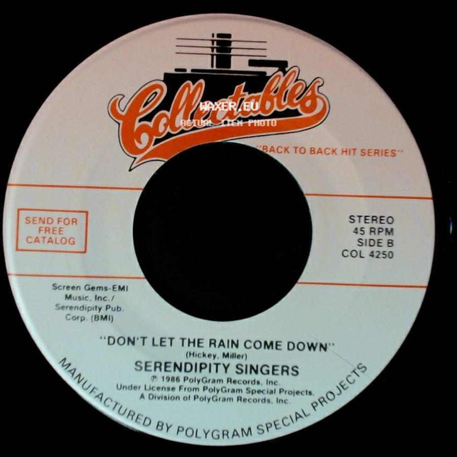 Bobby Bloom / Serendipity Singers - Montego Bay / Don't Let The Rain Come Down side B