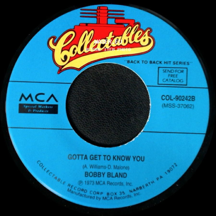 Bobby Bland - Gotta Get To Know You / Stormy Monday Blues side A