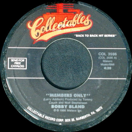 Bobby Bland / Latimore - Members Only / Bad Risk side A