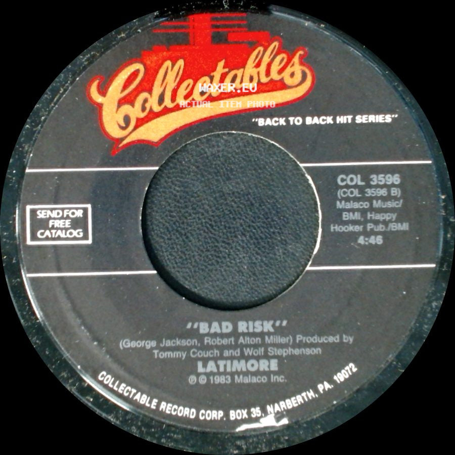 Bobby Bland / Latimore - Members Only / Bad Risk side B
