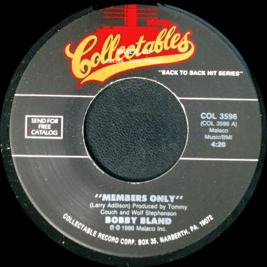 Bobby Bland / Latimore - "Members Only" / Bad Risk side A
