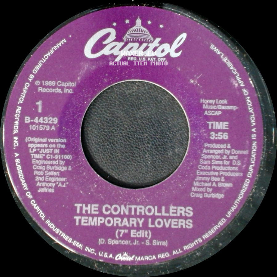 The Controllers - Temporary Lovers (Instrumental) / Temporary Lovers side B