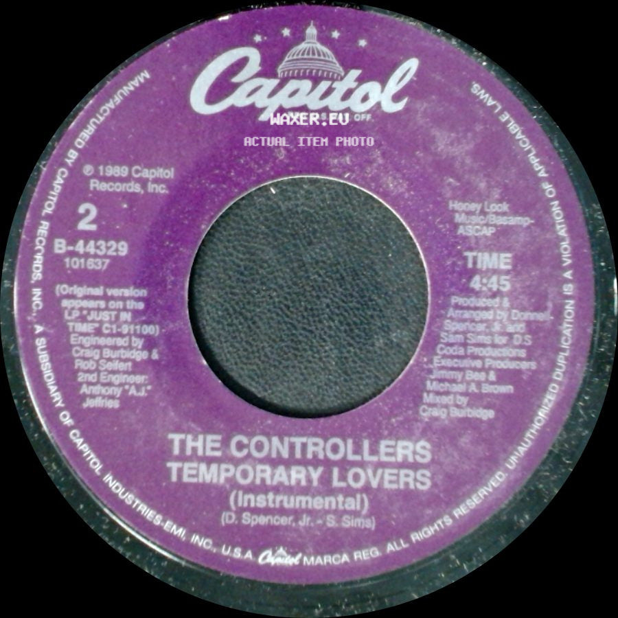 The Controllers - Temporary Lovers (Instrumental) / Temporary Lovers (7" Edit) side A