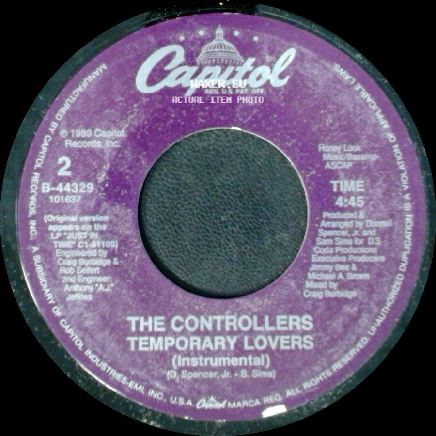 The Controllers - Temporary Lovers / Temporary Lovers (Instrumental) side B