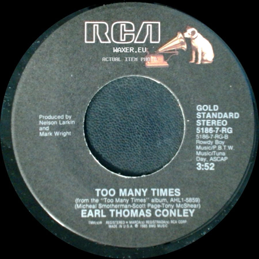 Earl Thomas Conley - Once In A Blue Moon / Too Many Times side B