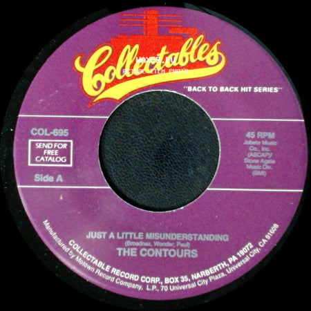 The Contours - Just A Little Misunderstanding / It's So Hard Being A Loser side A