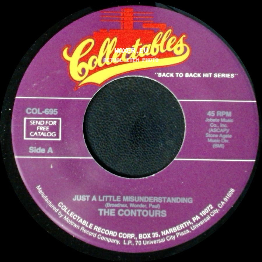 The Contours - Just A Little Misunderstanding / It's So Hard Being A Loser side A