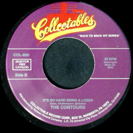 The Contours - Just A Little Misunderstanding / It's So Hard Being A Loser side B