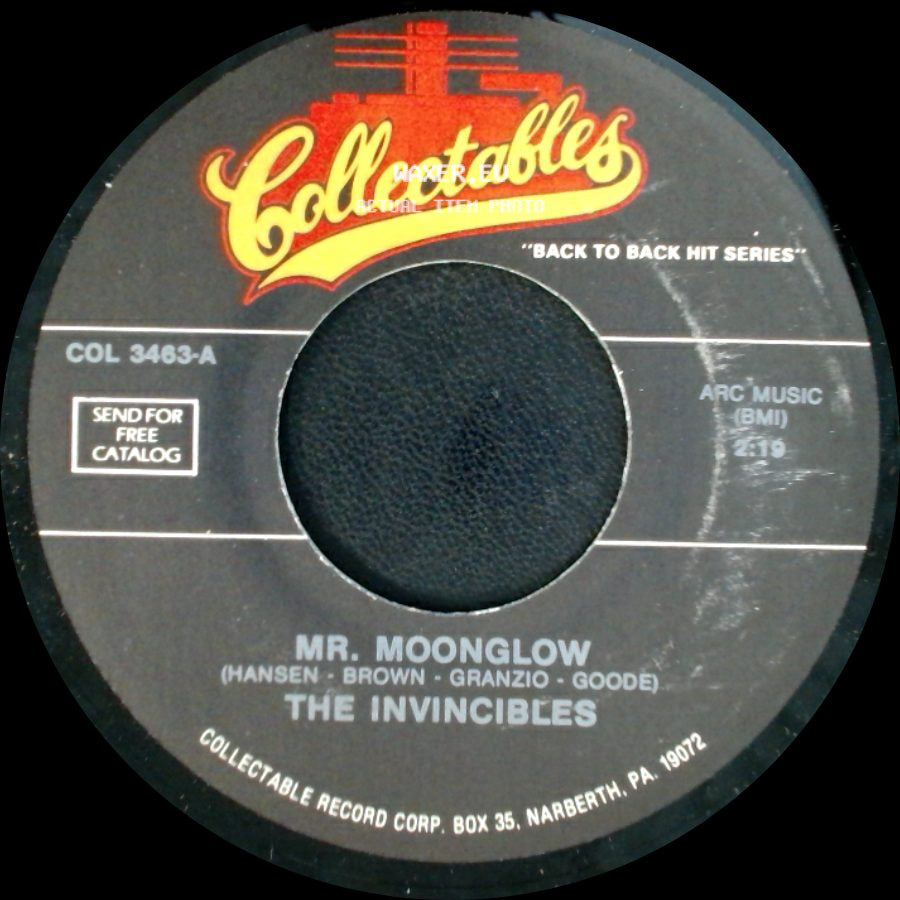 The Invincibles / The Coronets - Mr. Moonglow / It Would Be Heavenly side A