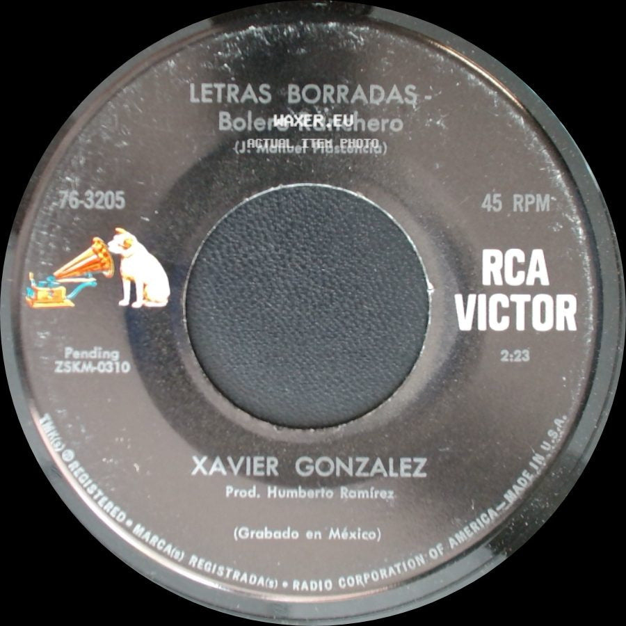 Xavier Gonzalez - Tu Y Un Amigo - Bolero Ranchero / Letras Borradas Bolero Ranchero side B