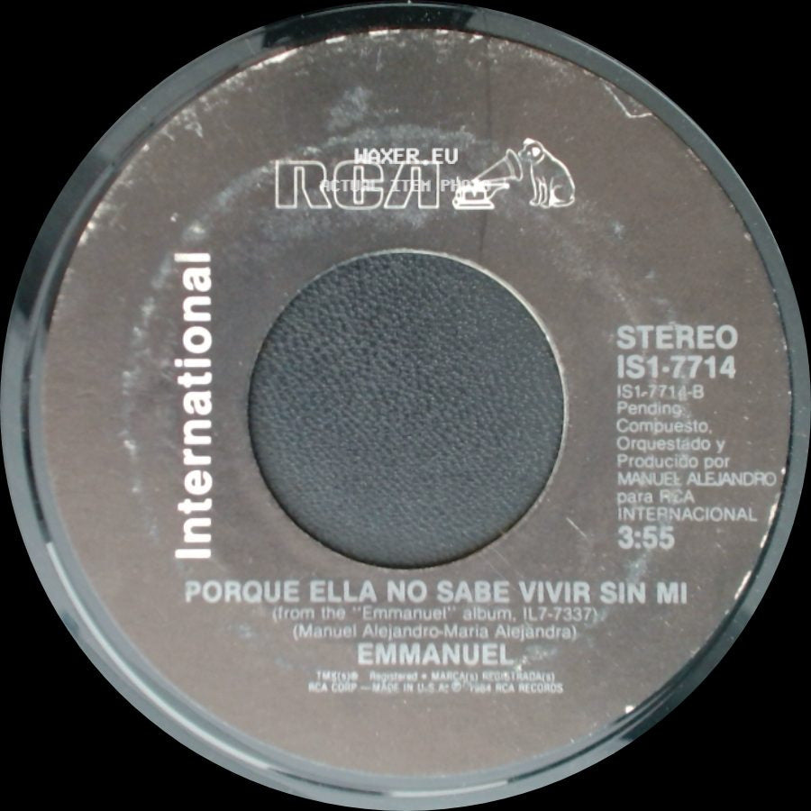 Emmanuel - Porque Ella No Sabe Vivir Sin Mi / Pobre Diablo side A