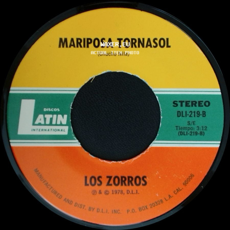 Los Zorros - Mariposa Tornasol / Volvernos A Encontrar side A