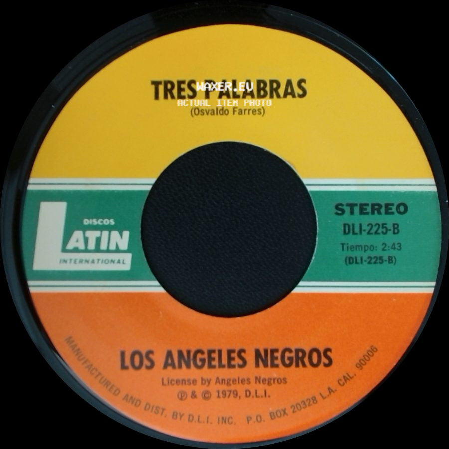 Los Angeles Negros - Tres Palabras / Pasion Y Vida side A