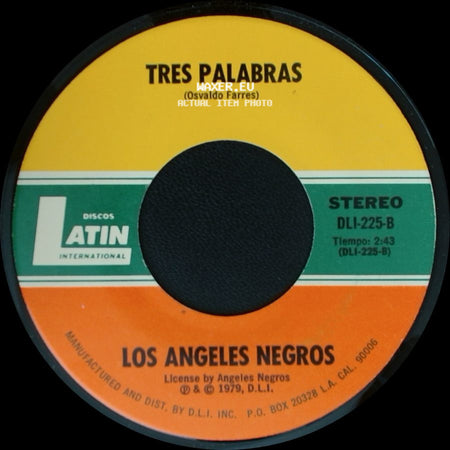 Los Angeles Negros - Pasion Y Vida / Tres Palabras side B