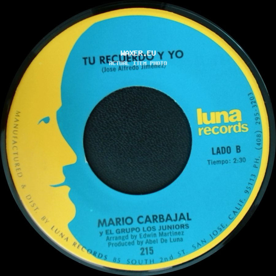 Mario Carbajal Y El Grupo Los Juniors - Dos Rosas / Tu Recuerdo Y Yo side B