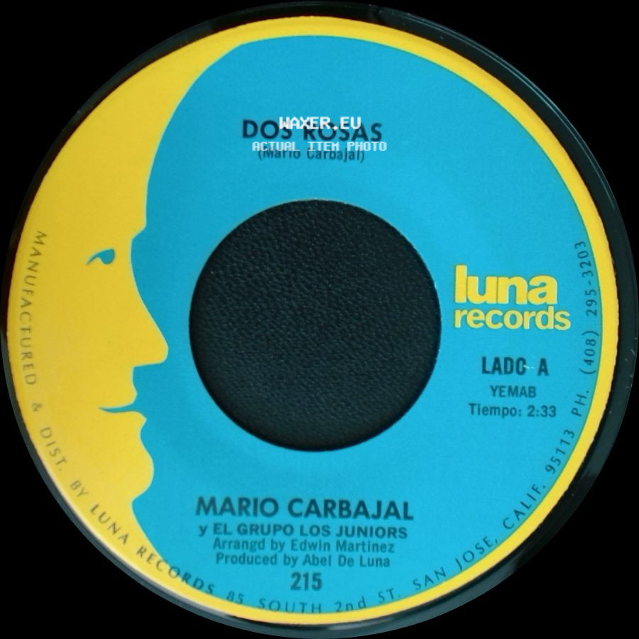 Mario Carbajal Y El Grupo Los Juniors - Dos Rosas / Tu Recuerdo Y Yo side A