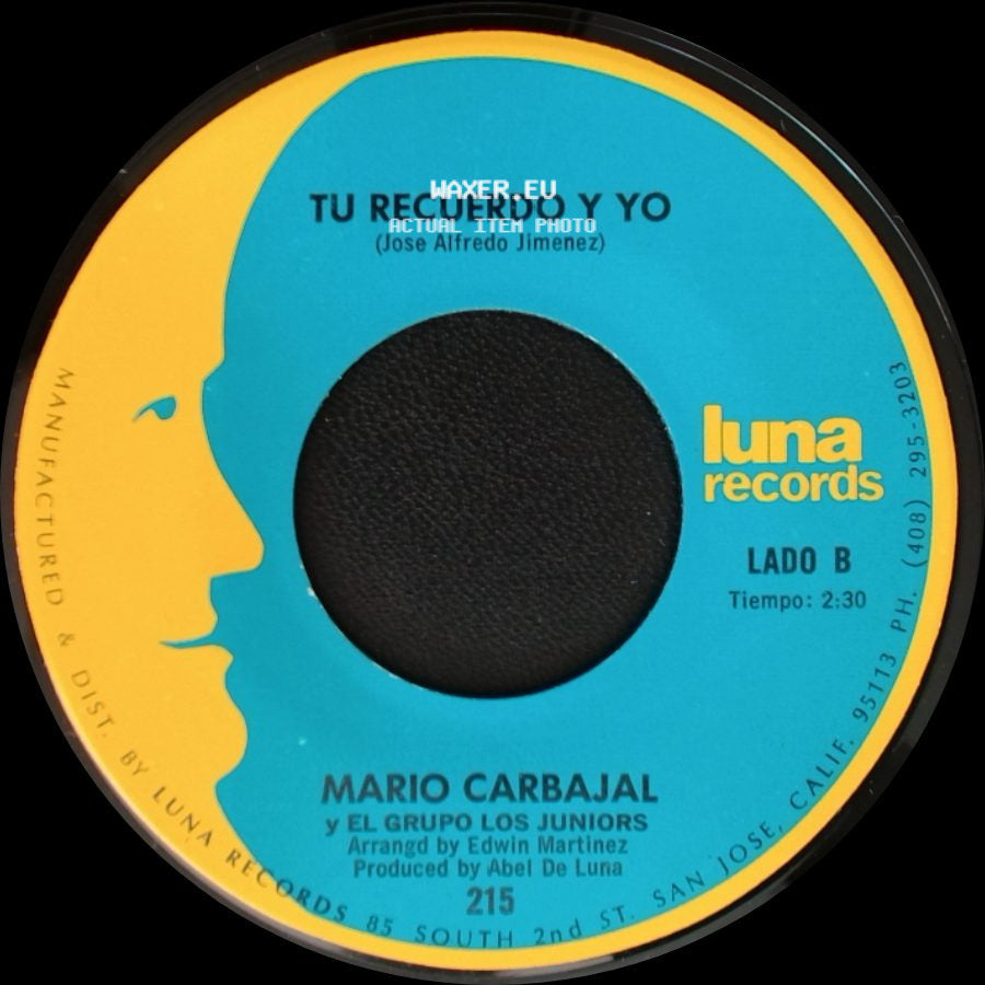 Mario Carbajal Y El Grupo Los Juniors - Dos Rosas / Tu Recuerdo Y Yo side B