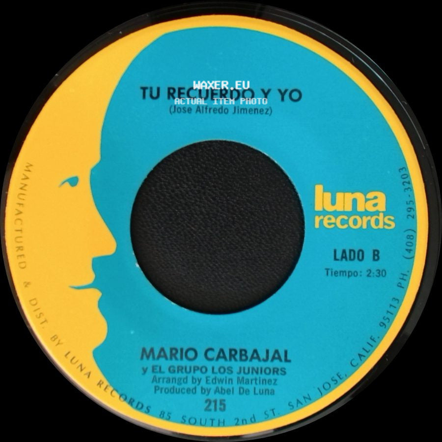 Mario Carbajal Y El Grupo Los Juniors - Dos Rosas / Tu Recuerdo Y Yo side B