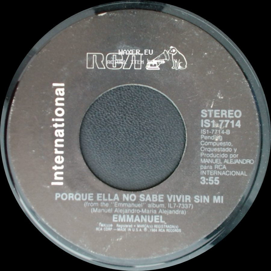 Emmanuel - Porque Ella No Sabe Vivir Sin Mi / Pobre Diablo side A