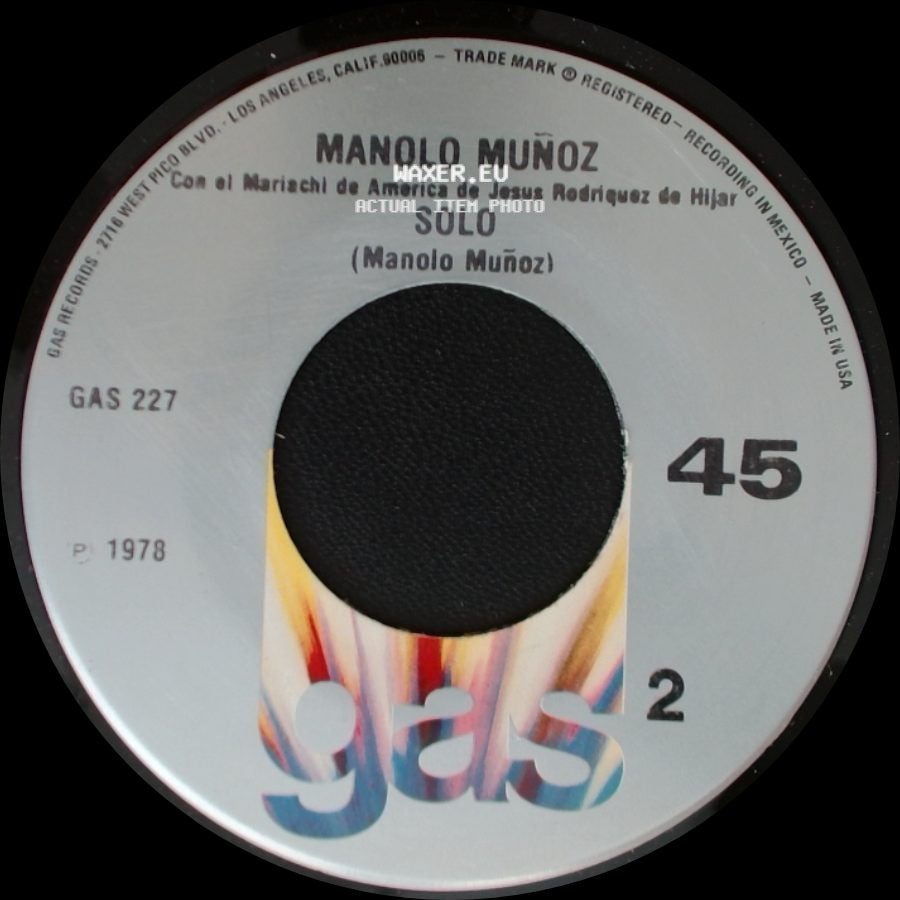 Manolo Muñoz - Ay Amor Ya No Me Quieras Tanto / Solo side B
