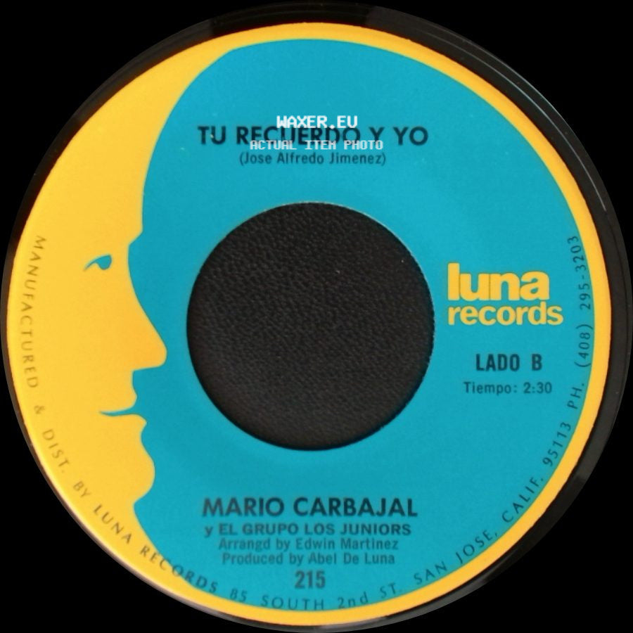 Mario Carbajal Y El Grupo Los Juniors - Dos Rosas / Tu Recuerdo Y Yo side B
