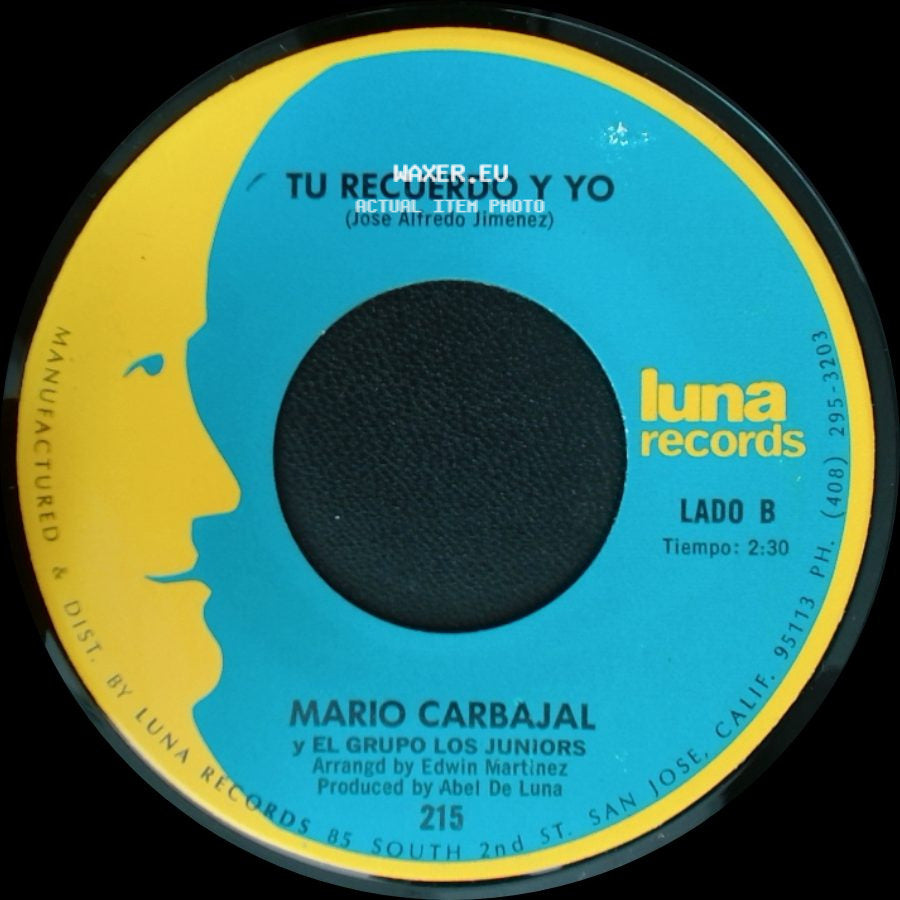 Mario Carbajal Y El Grupo Los Juniors - Dos Rosas / Tu Recuerdo Y Yo side B