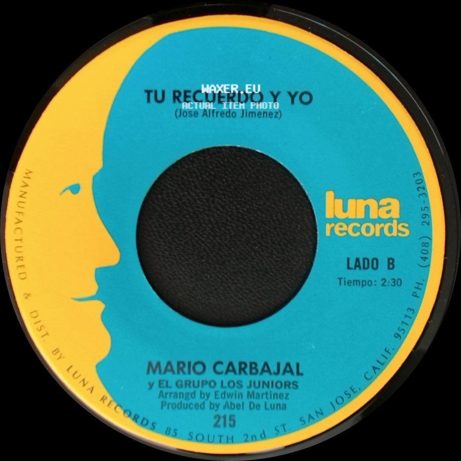 Mario Carbajal Y El Grupo Los Juniors - Dos Rosas / Tu Recuerdo Y Yo side B