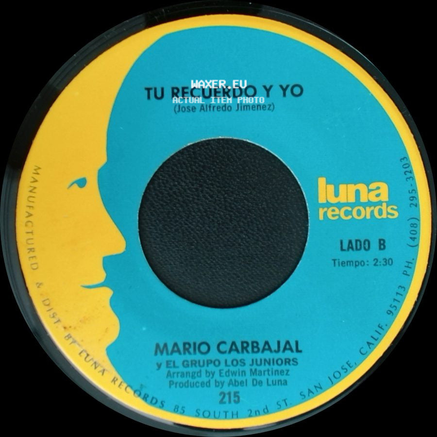 Mario Carbajal Y El Grupo Los Juniors - Dos Rosas / Tu Recuerdo Y Yo side B