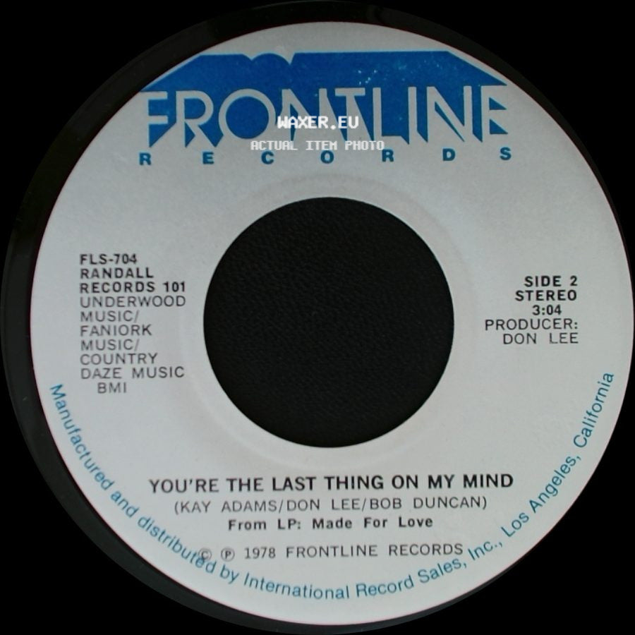Randall - You Show Me Yours & I'll Show You Mine / You're The Last Thing On My Mind side B