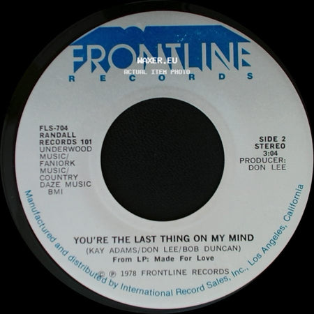 Randall - You Show Me Yours & I'll Show You Mine / You're The Last Thing On My Mind side B