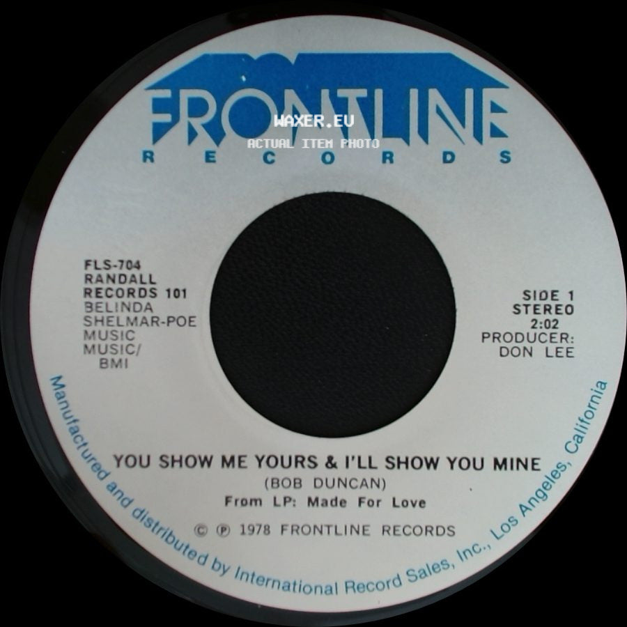 Randall - You Show Me Yours & I'll Show You Mine / You're The Last Thing On My Mind side A