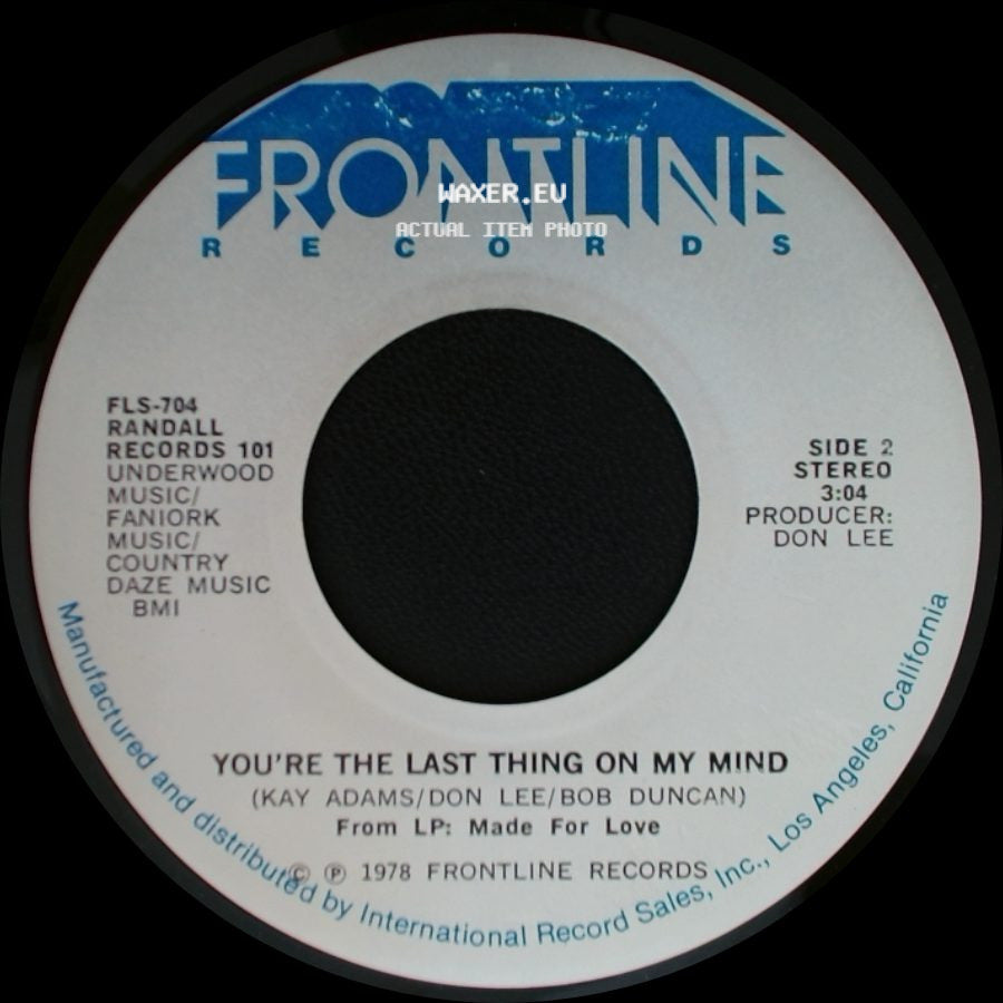 Randall - You Show Me Yours & I'll Show You Mine / You're The Last Thing On My Mind side B