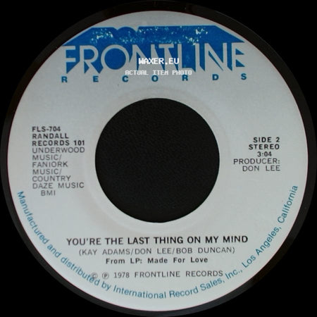 Bob Duncan - You Show Me Yours & I'll Show You Mine / You're The Last Thing On My Mind side B