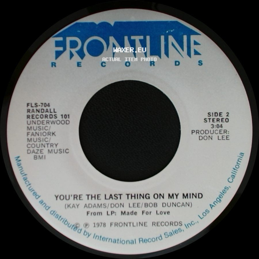 Randall Records 101 - You Show Me Yours & I'll Show You Mine / You're The Last Thing On My Mind side B