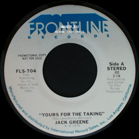 Jack Greene - Yours For The Taking / Sixty Days side A