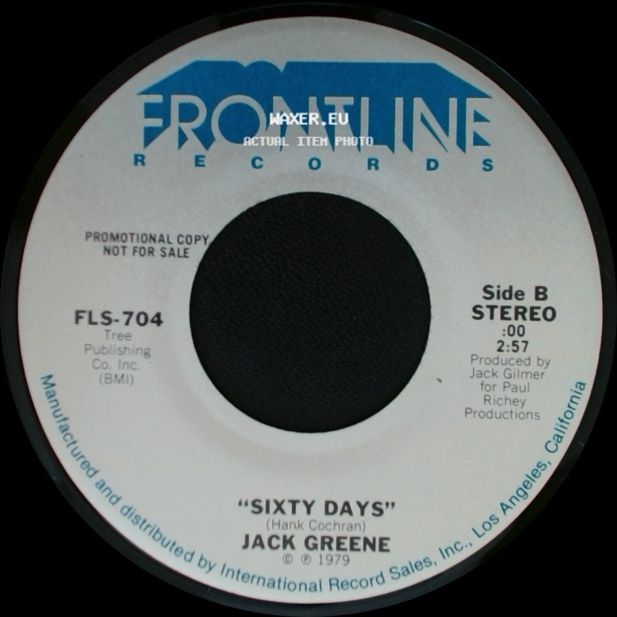 Jack Greene - Yours For The Taking / Sixty Days side B