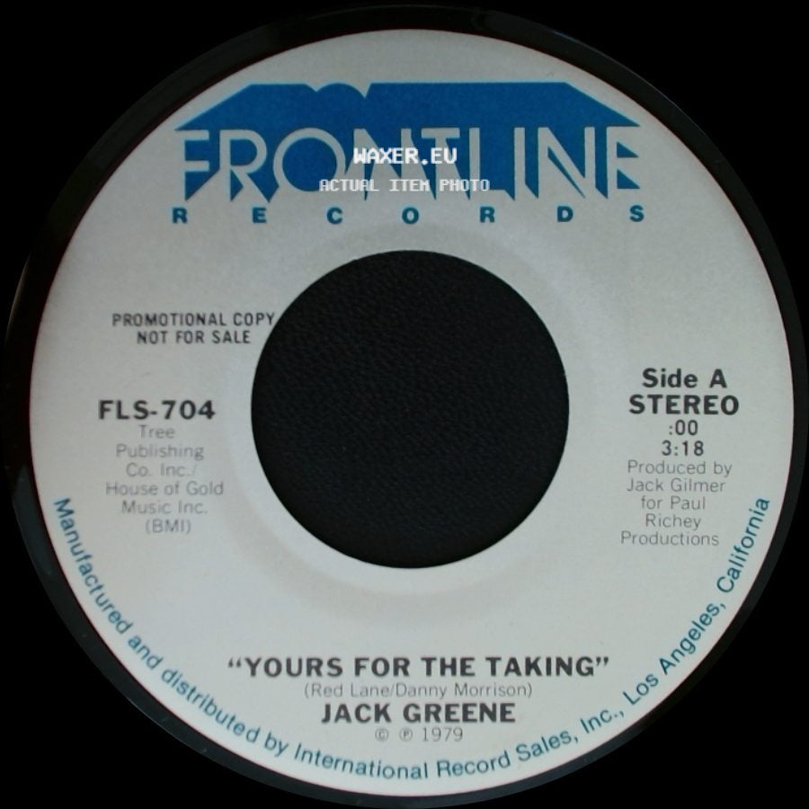 Jack Greene - Yours For The Taking / Sixty Days side A