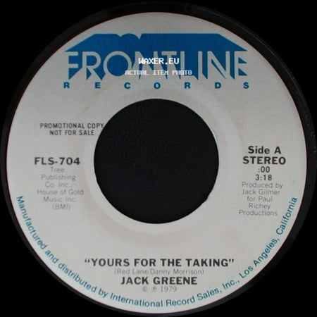Jack Greene - Yours For The Taking / Sixty Days side A
