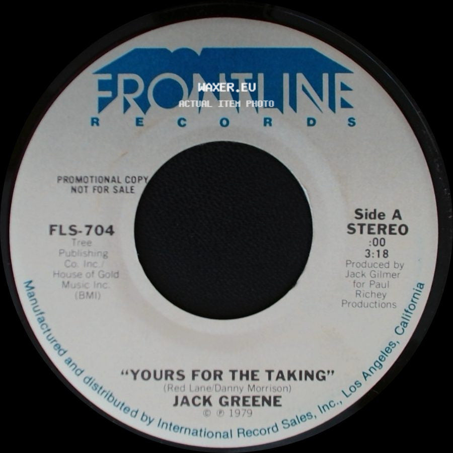 Jack Greene - Yours For The Taking / Sixty Days side A