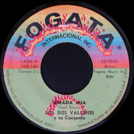 Los Dos Valerios Y Su Conjunto - Amada Mia / El Garabato side A