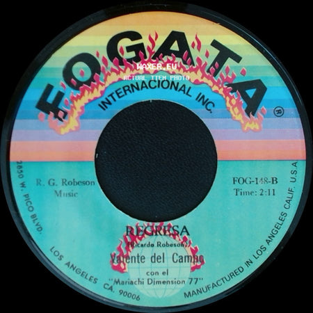 R. G. Robeson / Puentes - Valente Del Campo Con El "Mariachi Dimension 77" / Puente Del Campo side A