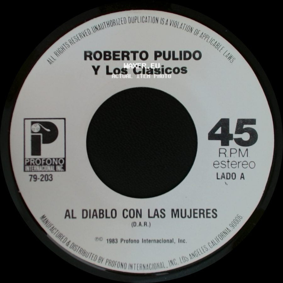 Roberto Pulido Y Los Clasicos - Al Diablo Con Las Mujeres / Tierra Mala side A