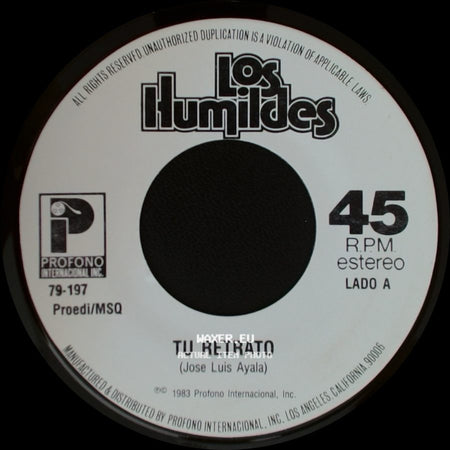 Los Humildes / Los Ilumidas - Tu Retrato / Se Sufre Pero Se Aprende side A