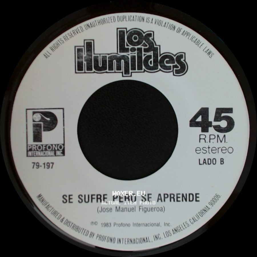 Los Humildes / Los Ilumidas - Tu Retrato / Se Sufre Pero Se Aprende side B
