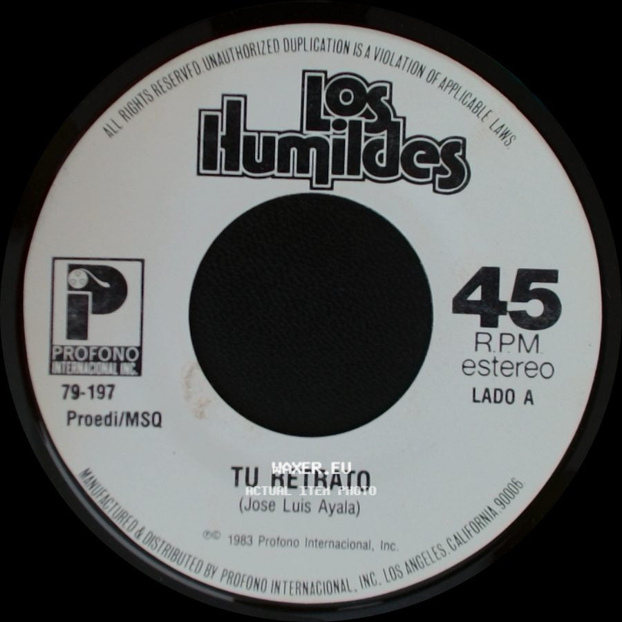 Los Humildes - Tu Retrato / Se Sufre Pero Se Aprende side A