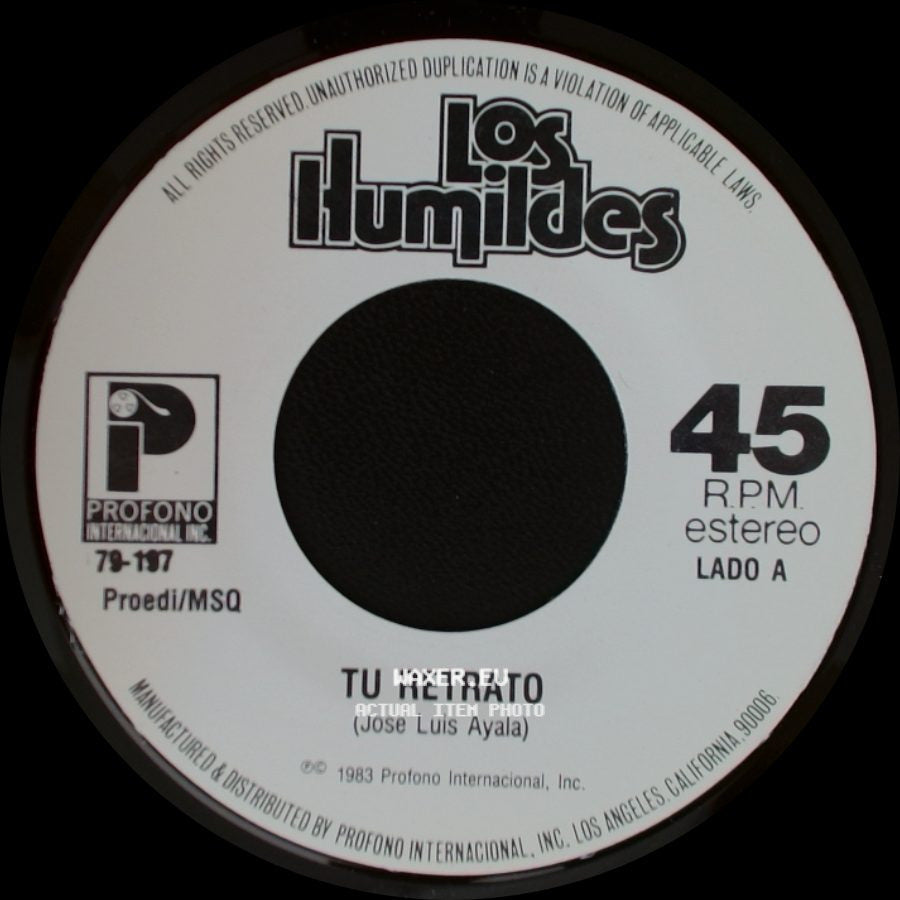 Los Humildes / Los Ilumides - Tu Retrato / Se Sufre Pero Se Aprende side A