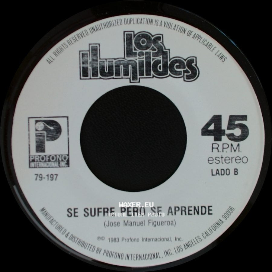 Los Humildes / Los Ilumidics - Tu Retrato / Se Sufre Pero Se Aprende side B