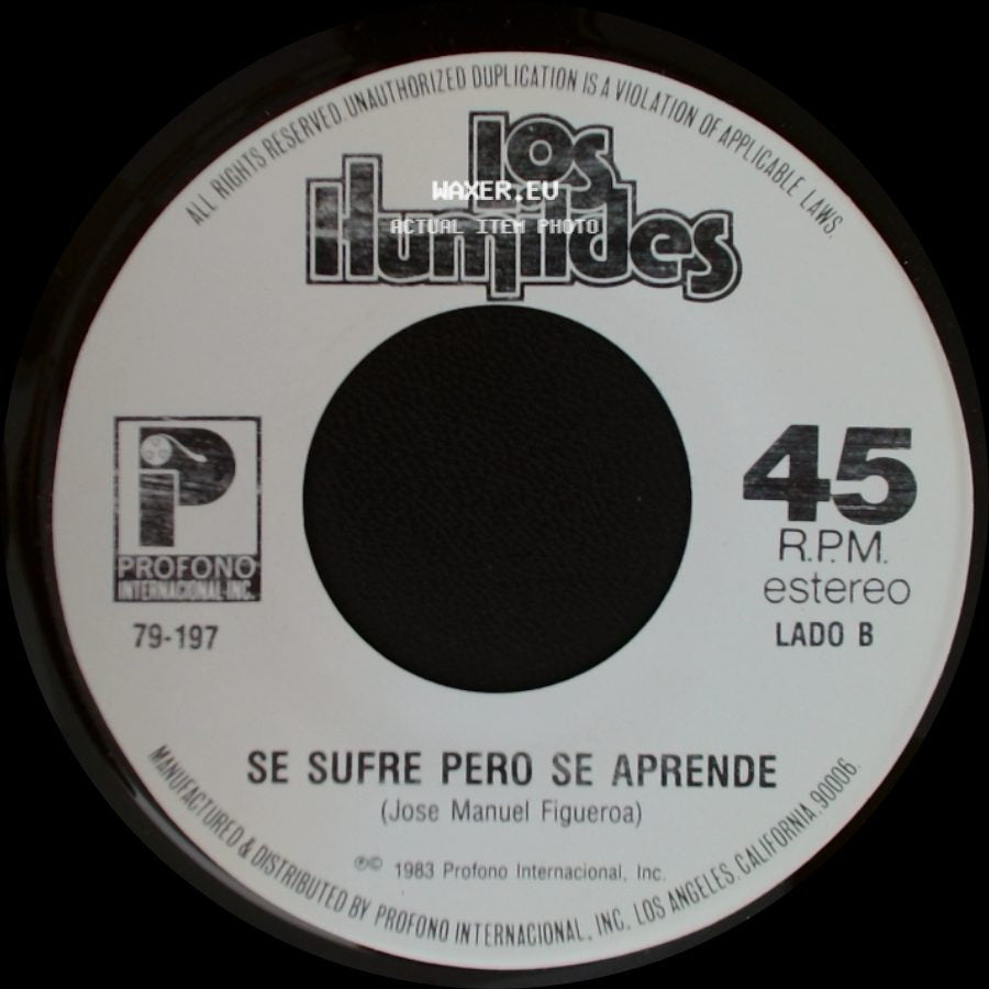Los Humildes - Tu Retrato / Se Sufre Pero Se Aprende side B