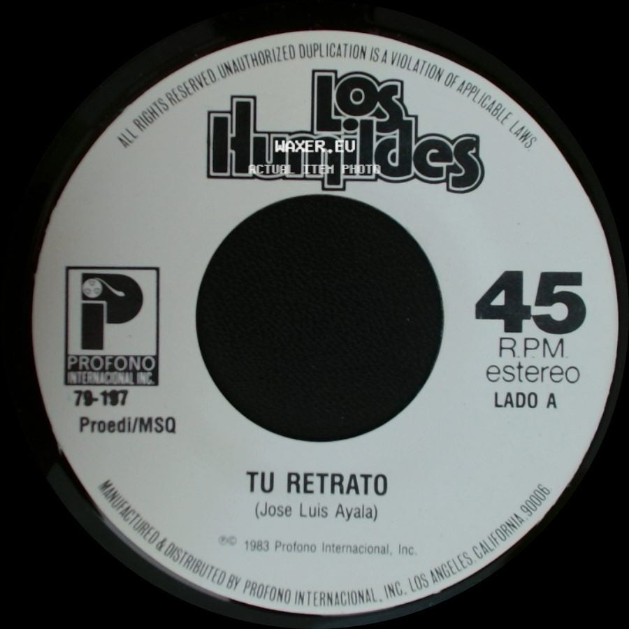 Los Humildes / Los Ilumides - Tu Retrato / Se Sufre Pero Se Aprende side A
