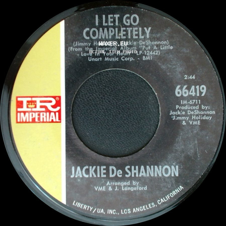 Jackie De Shannon - Love Will Find A Way / I Let Go Completely side B